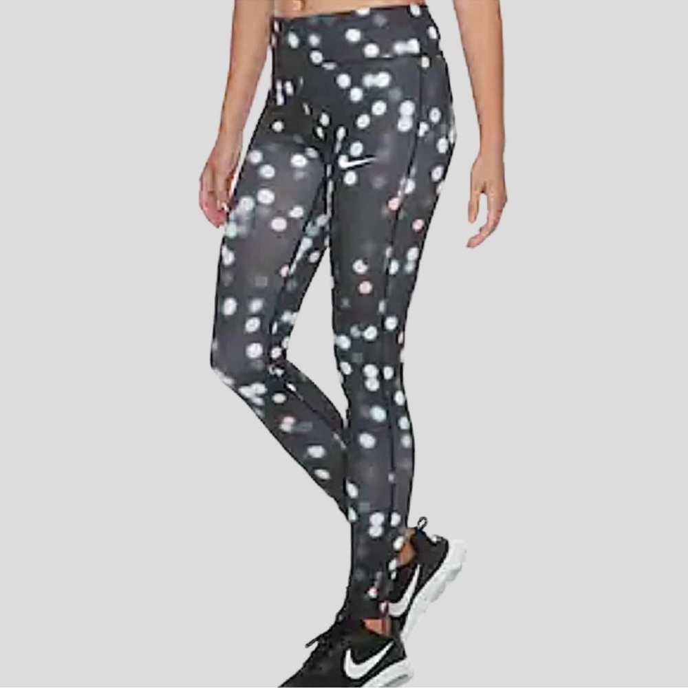 NIKE MEDIUM DRI-FIT polka dot Full Tight Essential leggings